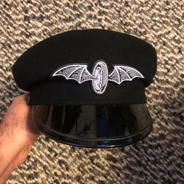 BAT-WINGED WHEEL – Embroidered Patch – Biker/Goth Aesthetic – Battle Vest Ready!