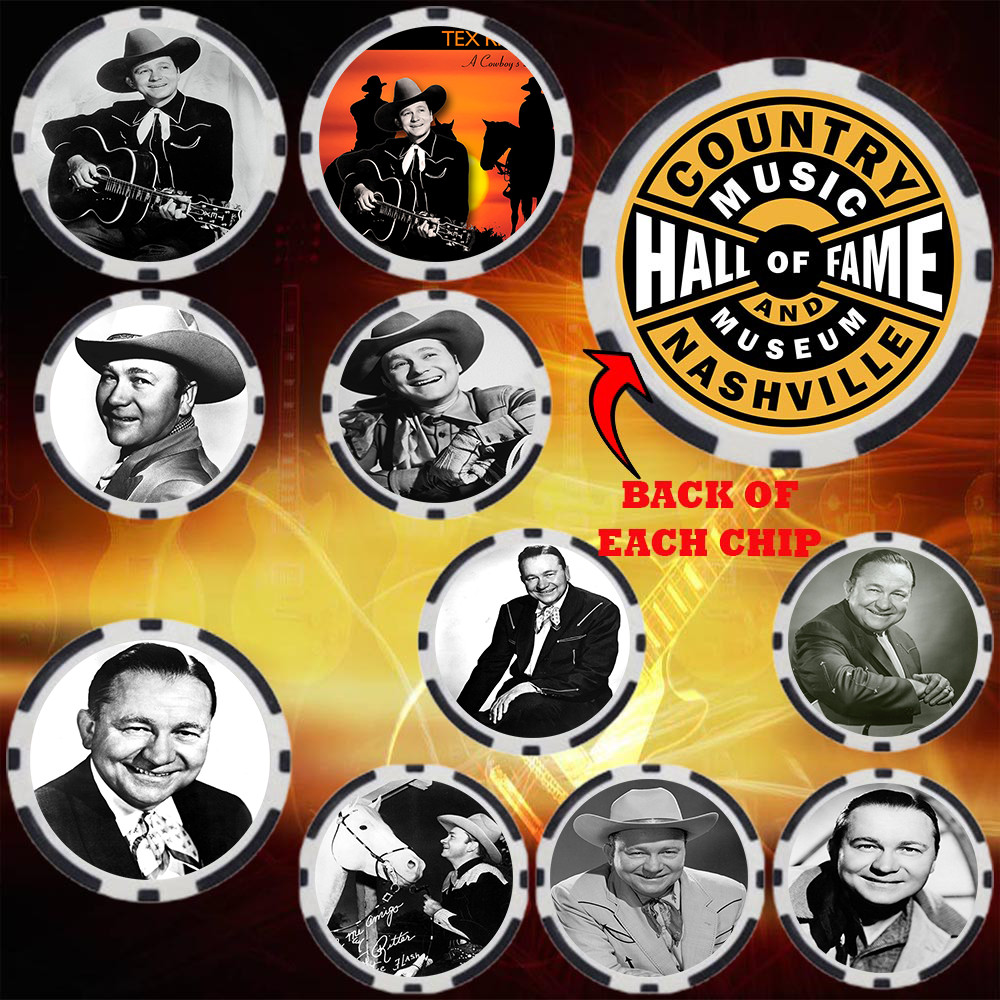 TEX RITTER – COUNTRY MUSIC HALL OF FAMER – COLLECTABLE COIN SET (10)