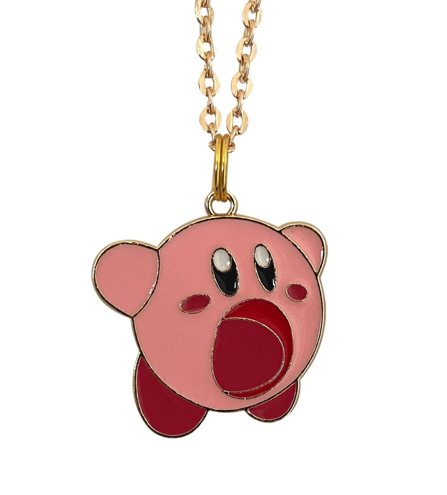 Kirby Necklace Charm Enamel Metal Pendant