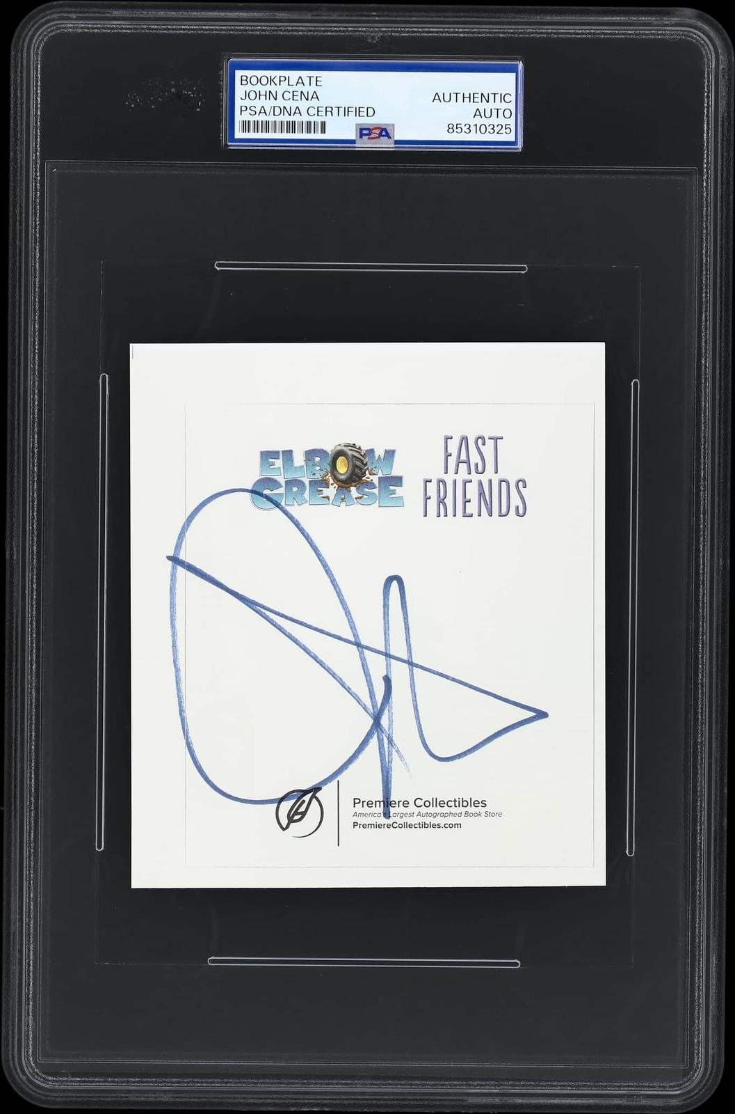 John Cena Signed Autograph Elbow Grease Fast Friends Book Plate PSA/DNA