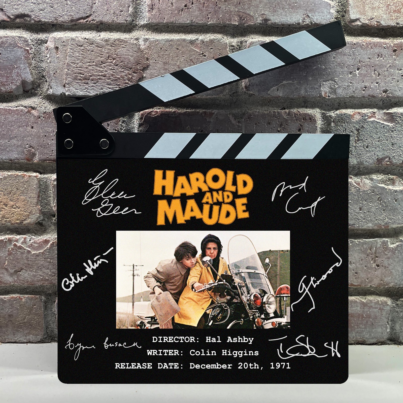 Harold and Maude Facsimile Movie Clapboard – 70s Cult Dark Comedy Memorabilia