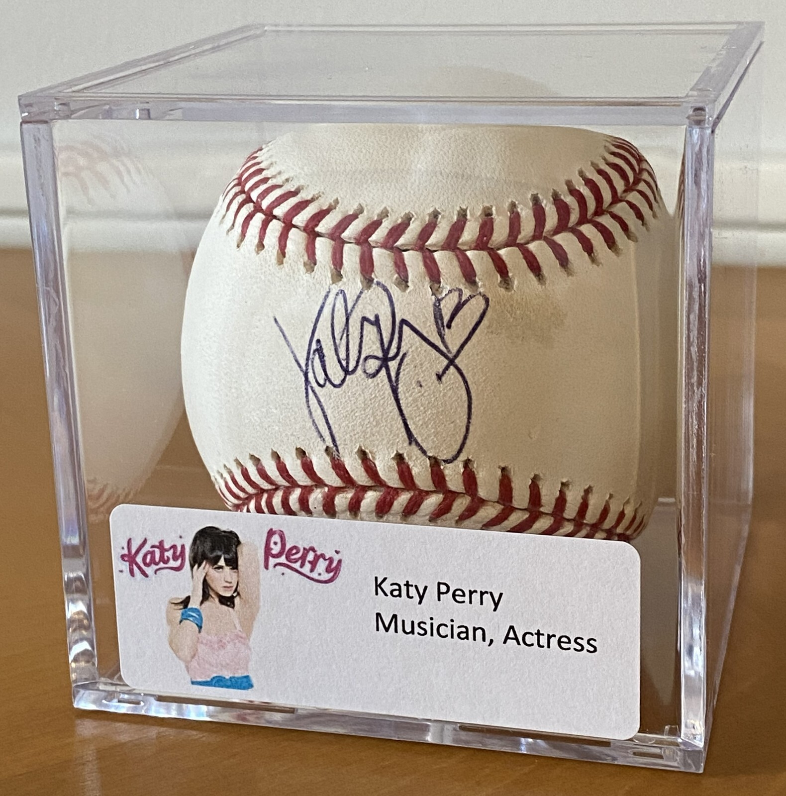 Katy Perry Signed MLB Major League Baseball Auto Musician Singer Music Actress