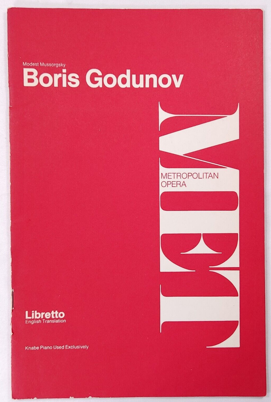 1968 Boris Godunov Libretto Modest Mussorgsky Metropolitan Opera Program