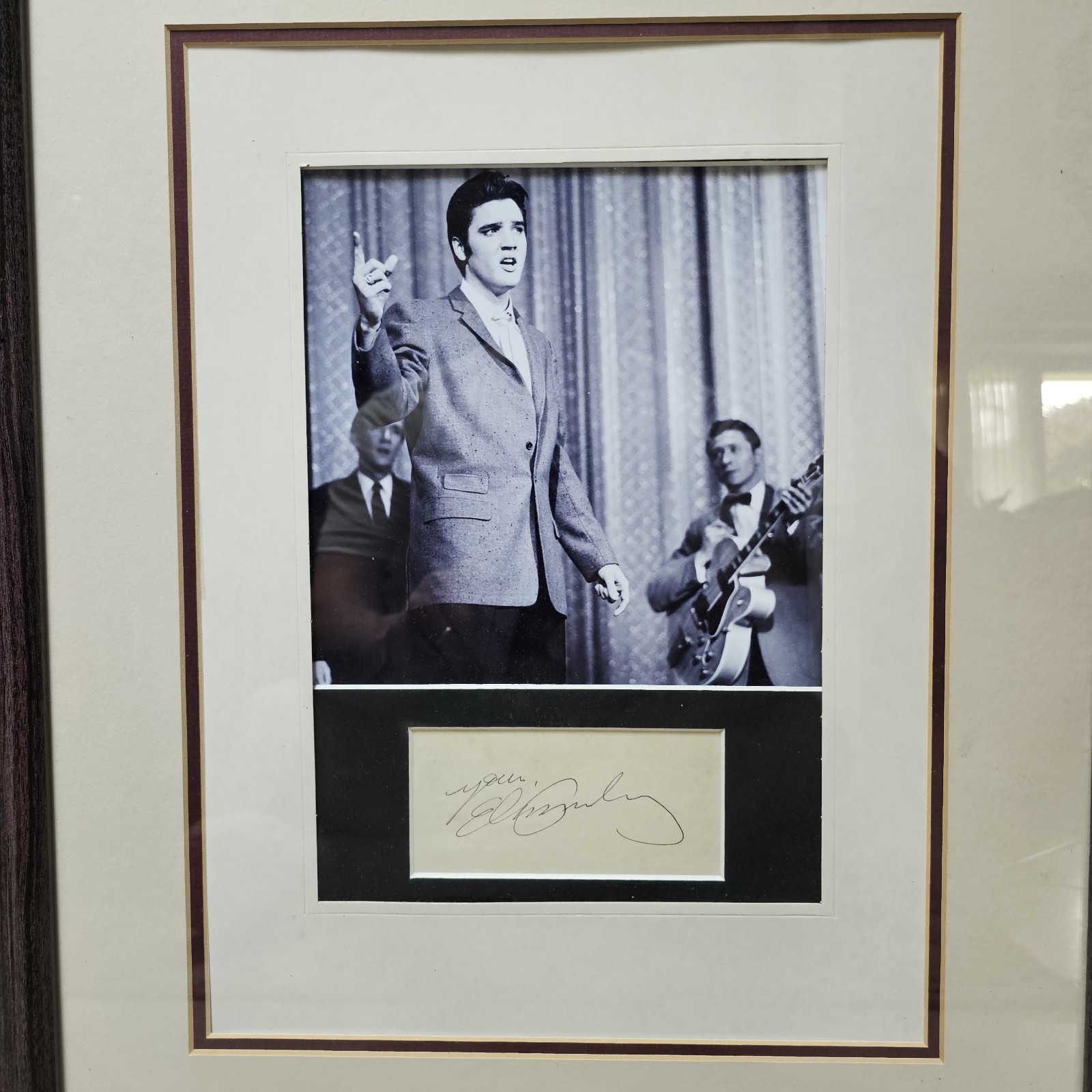 ELVIS PRESLEY Authentic Hand Signed Autograph -COA -Framed