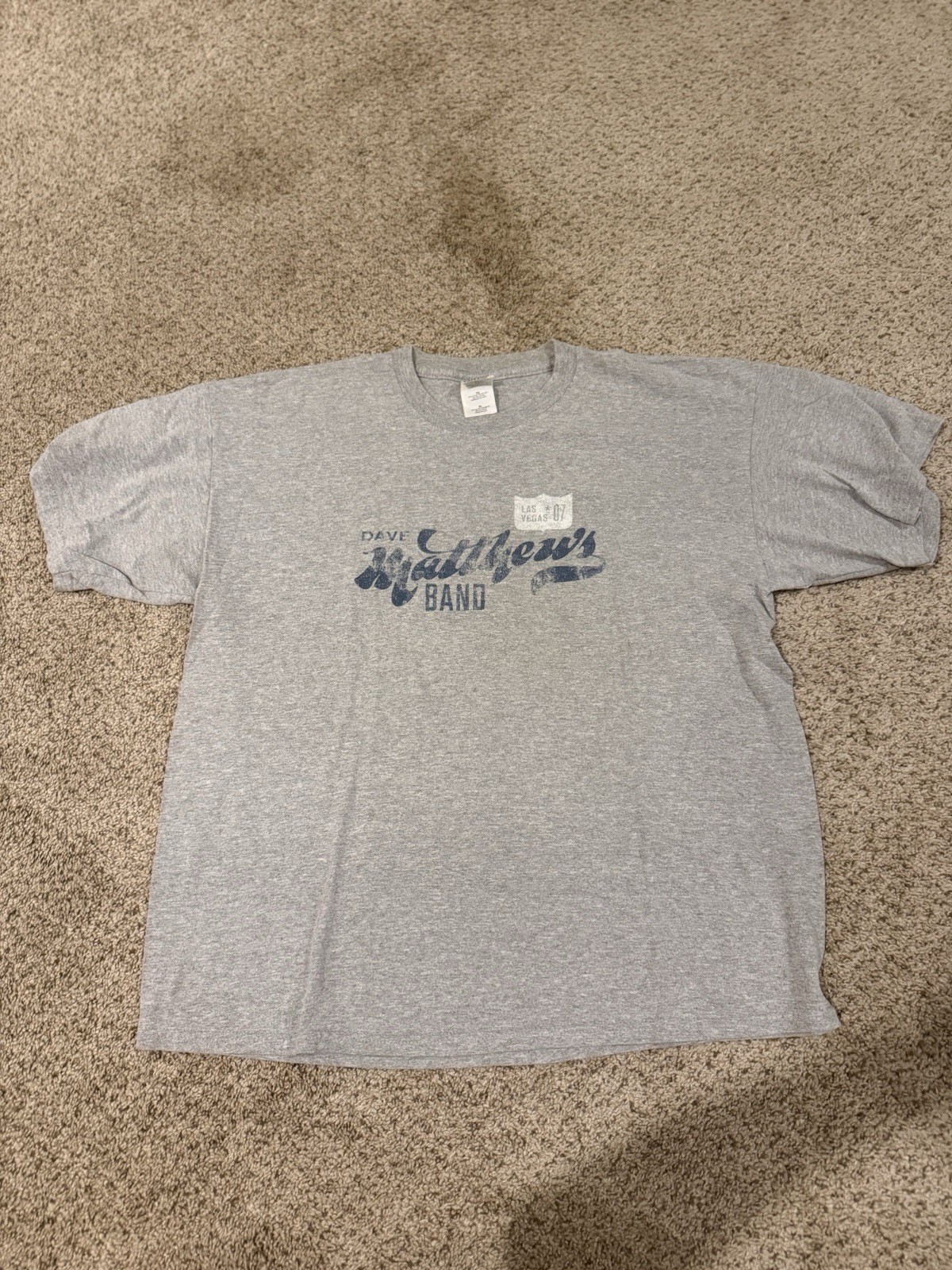 Dave Matthews Band Las Vegas Gray Gildan Ultra Cotton T-Shirt XL Rock & Pop