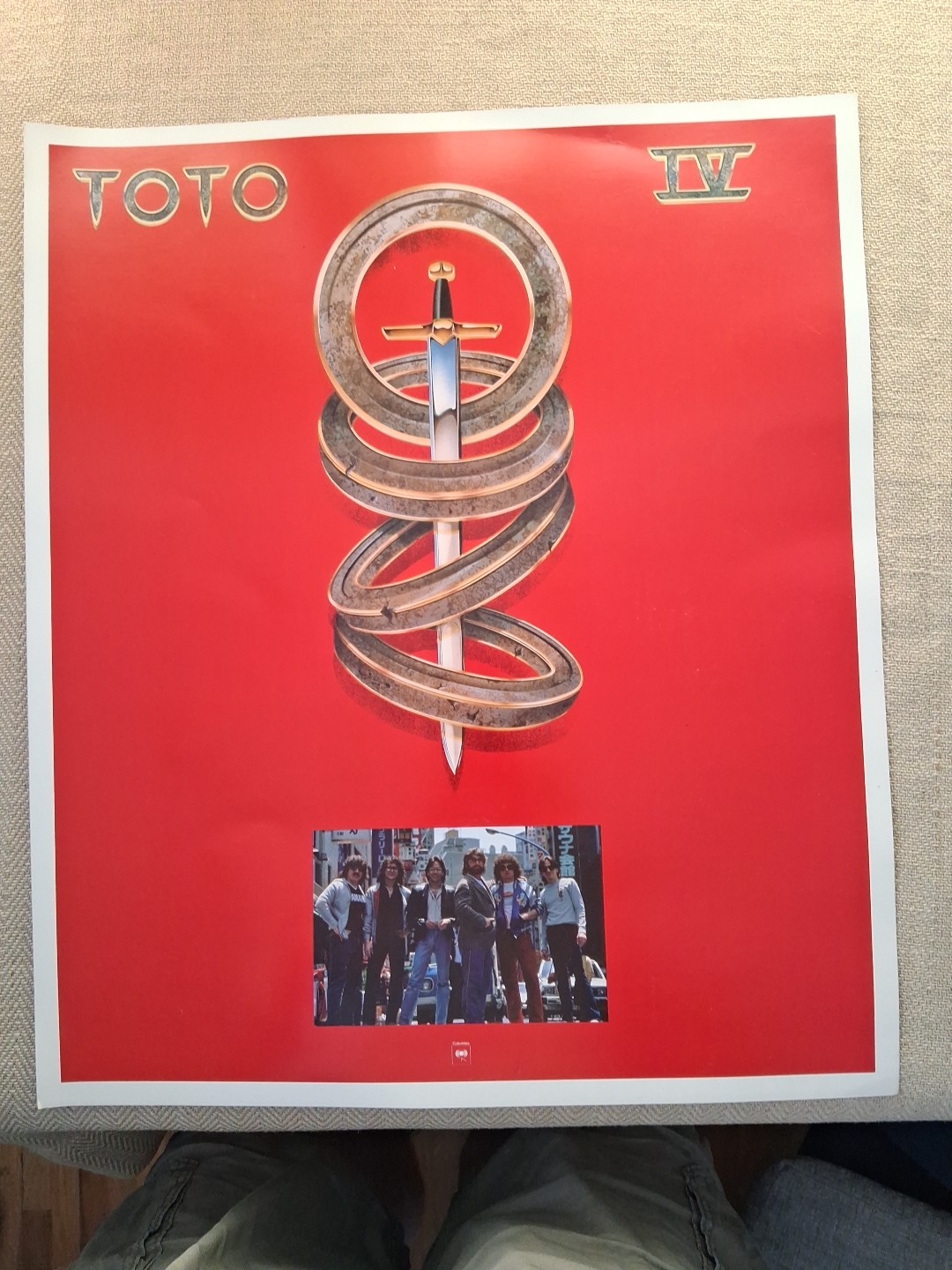 Toto IV 1982 Record Store Promo Poster 18 X 21, Full Band Pic, Rosanna, Africa