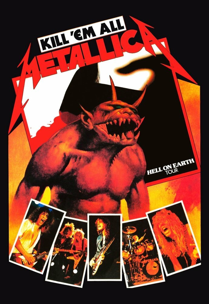 METALLICA Rock Band 24 x 35 Kill Em All “Hell On Earth” Reproduction Tour Poster