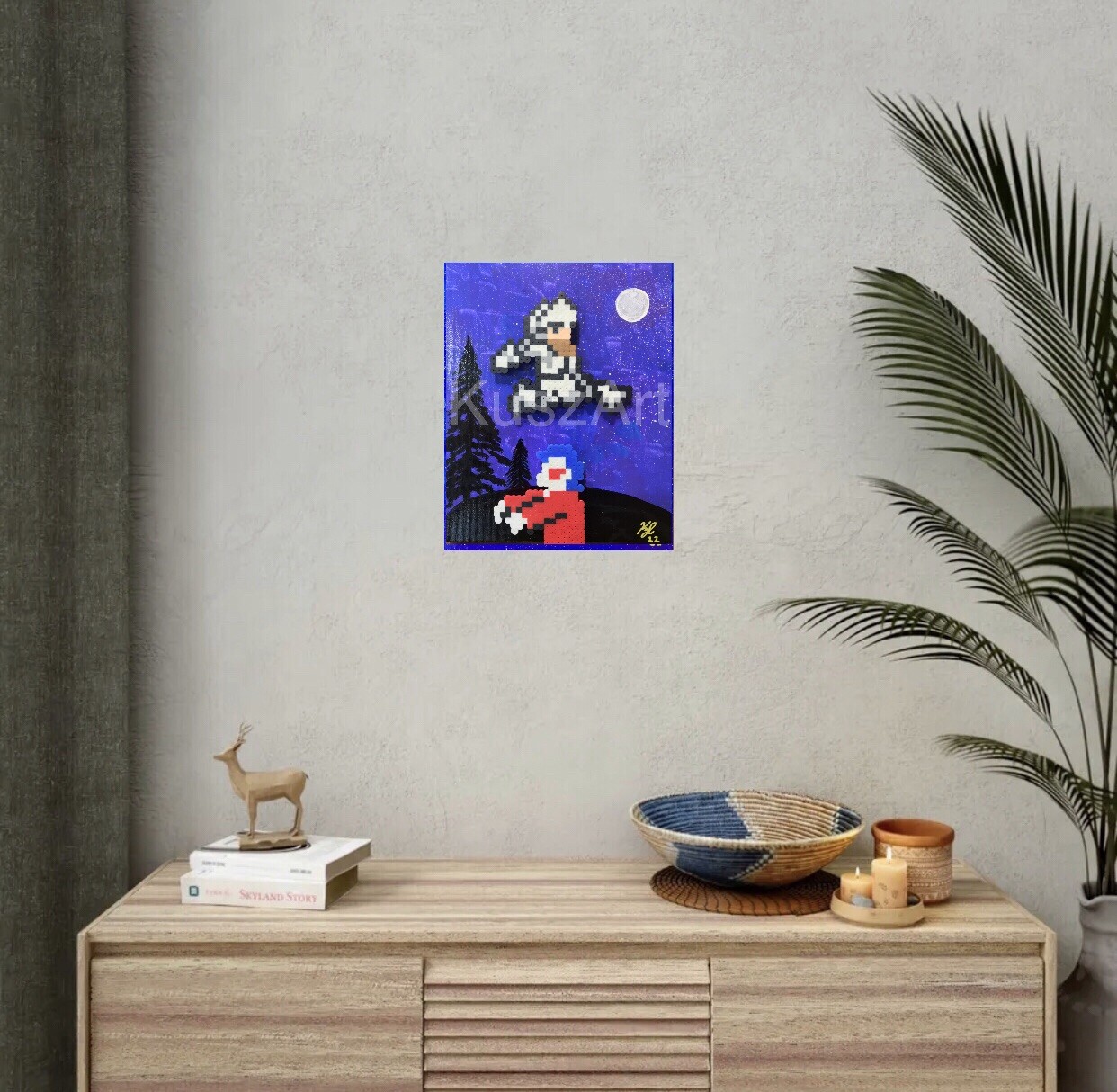 Ghosts ‘n Goblins pixel 8bit Game Art 8×10 Nintendo NES Artwork retro gameroom