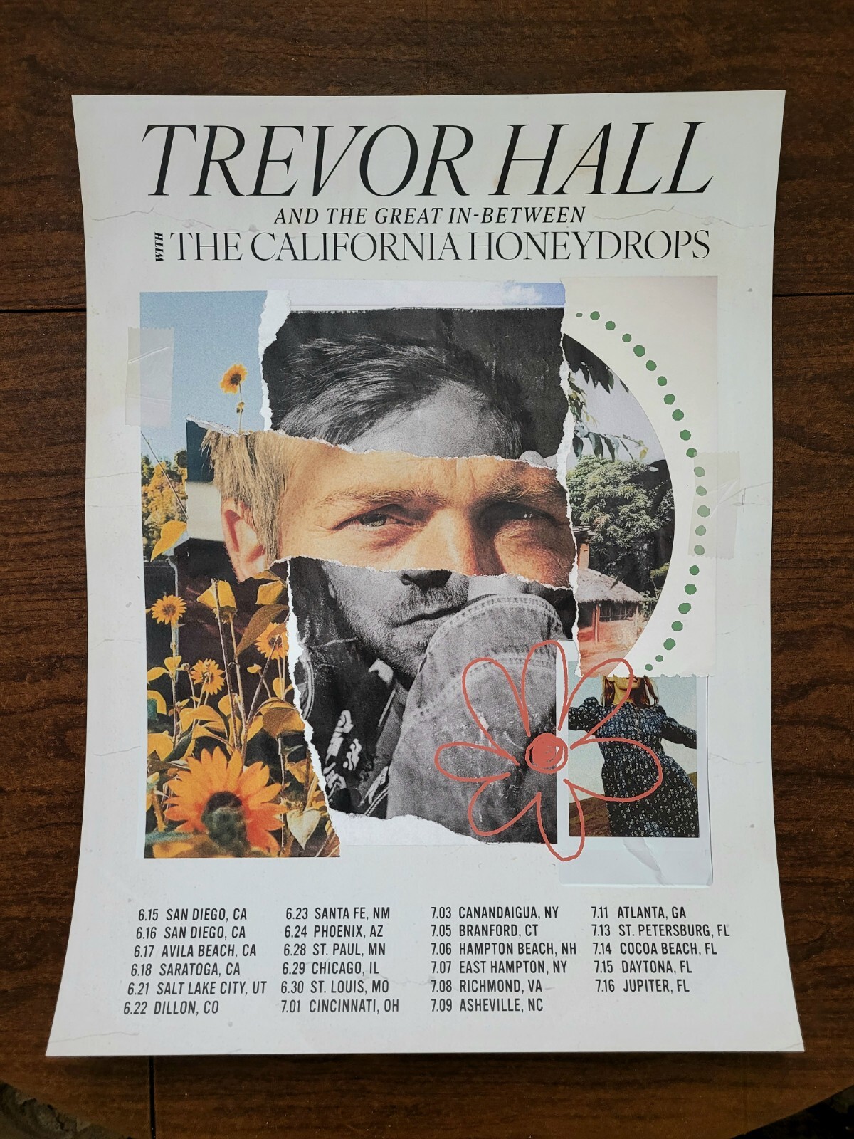 Trevor Hall 2023 Summer Tour Poster OFFICIAL Print 18 x 24 The Great In-Between