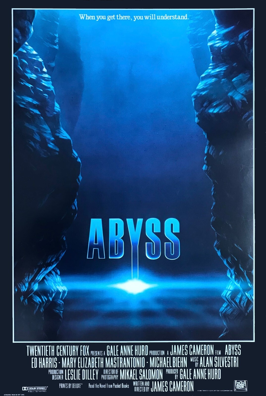 1989 The Abyss Movie Poster 11X17 Ed Harris Michael Biehn Action Thriller 🍿