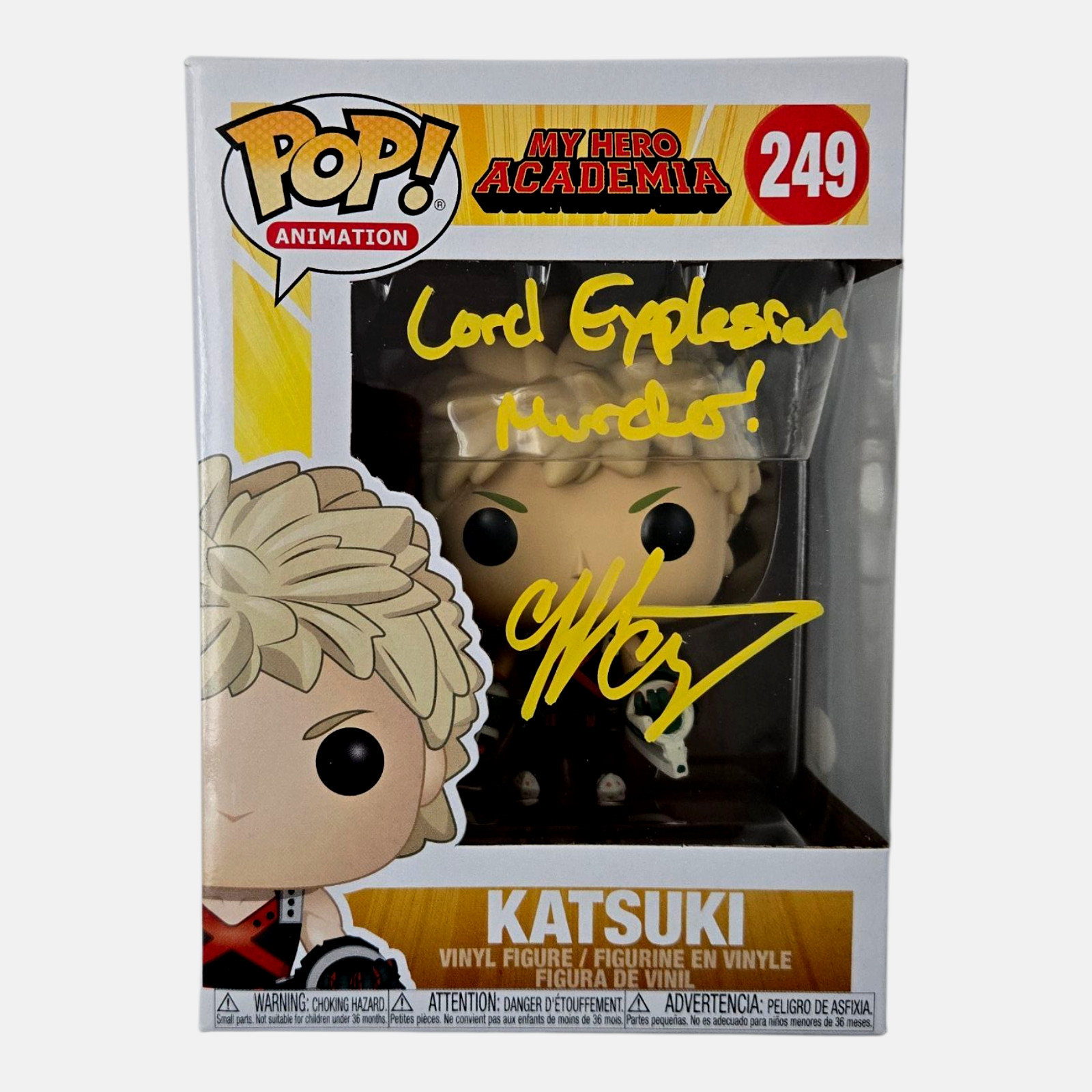 Clifford Chapin Signed Funko Katsuki My Hero Academia Pop Autograph JSA COA 124