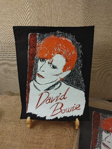 Vintage David Bowie Back Patch 1980’s 14x 10-12″ (Tapers top to bottom)