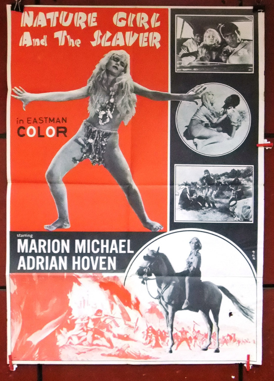 NATURE GIRL AND THE SLAVER {MARION MICHAELS} 38″x26″ Lebanese Movie Poster 50s