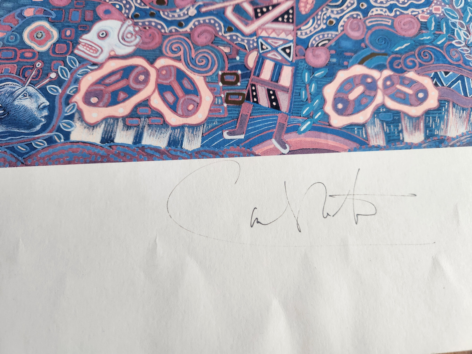Carlos Santana Signed “Mumbo Jumbo” Limited Edition Lithoghraph