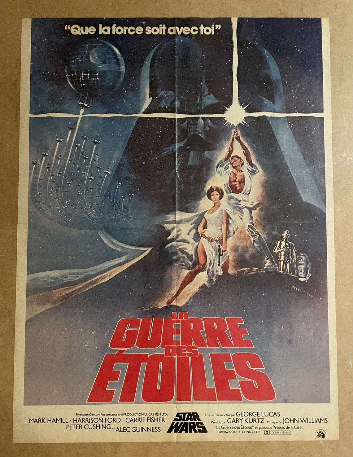 Star Wars Poster (1977) La Guerre Des Etoiles FRENCH 16 x 21.5