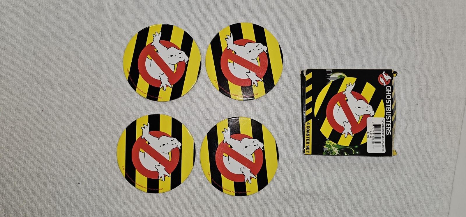Ghostbusters Drink Coaster Set Of 4 Rare ghost coasters tv collectible