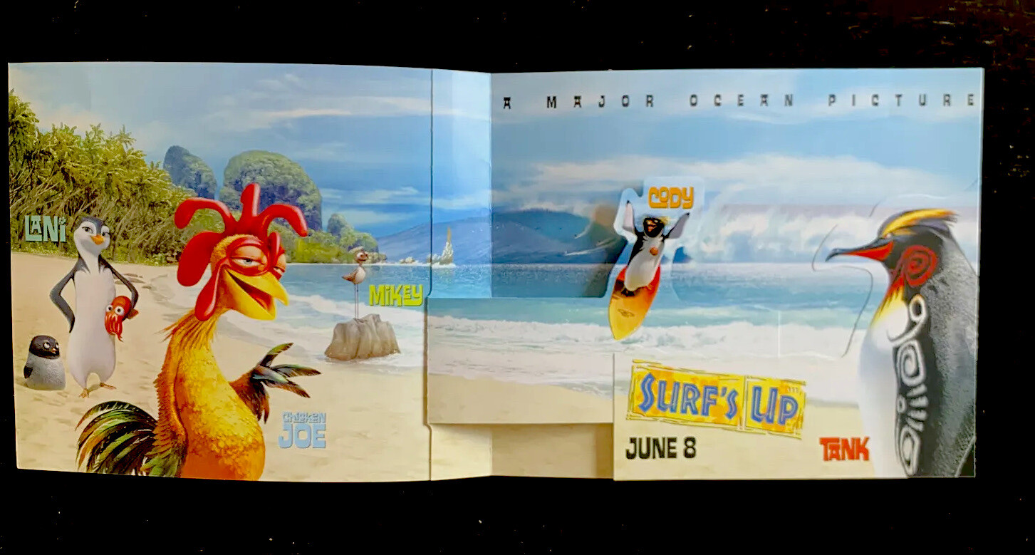 SURFS UP SURF MOVIE ORIGINAL 2007 MAGAZINE STAND UP COLLECTIBLE SONY PICTURES