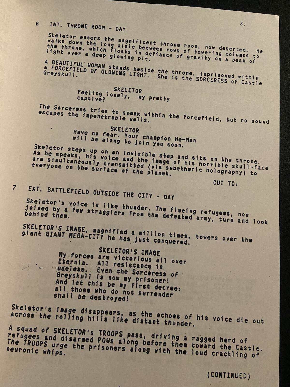 Cannon™ MASTERS OF THE UNIVERSE (1987) SCREENPLAY Live-Action RARE SCRIPT