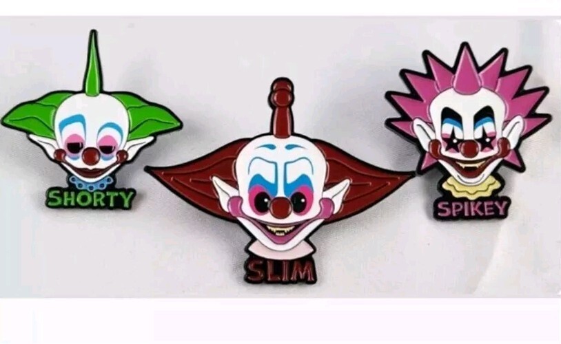 Killer Klowns From Outer Space SDCC 24 Exc 3 Enamel Pin Set LE 1000 New