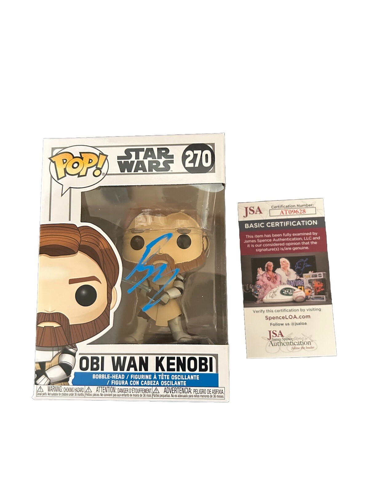 EWAN MCGREGOR SIGNED AUTOGRAPHED STAR WARS OBI WAN KENOBI FUNKO POP 270 JSA COA