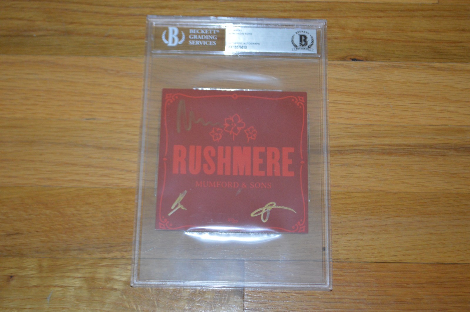 Mumford & Sons ~ Marcus +2 Signed “Rushmere” CD Booklet Encapsulated Beckett COA