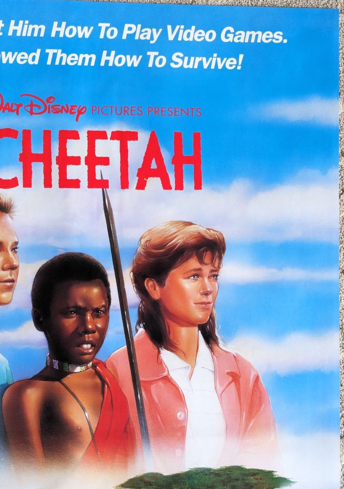Walt Disney’s Cheetah 1989 Home Video Movie Poster 26X40 Rolled 1 Sheet