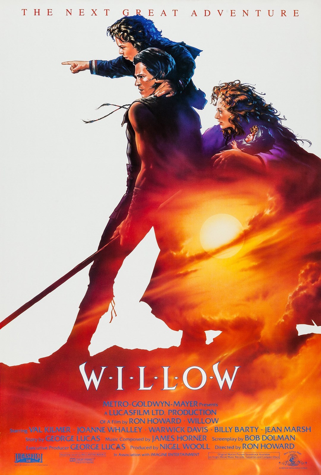 WILLOW (1988) ORIGINAL ADVANCE B MOVIE POSTER – ROLLED – JOHN ALVIN ARTWORK