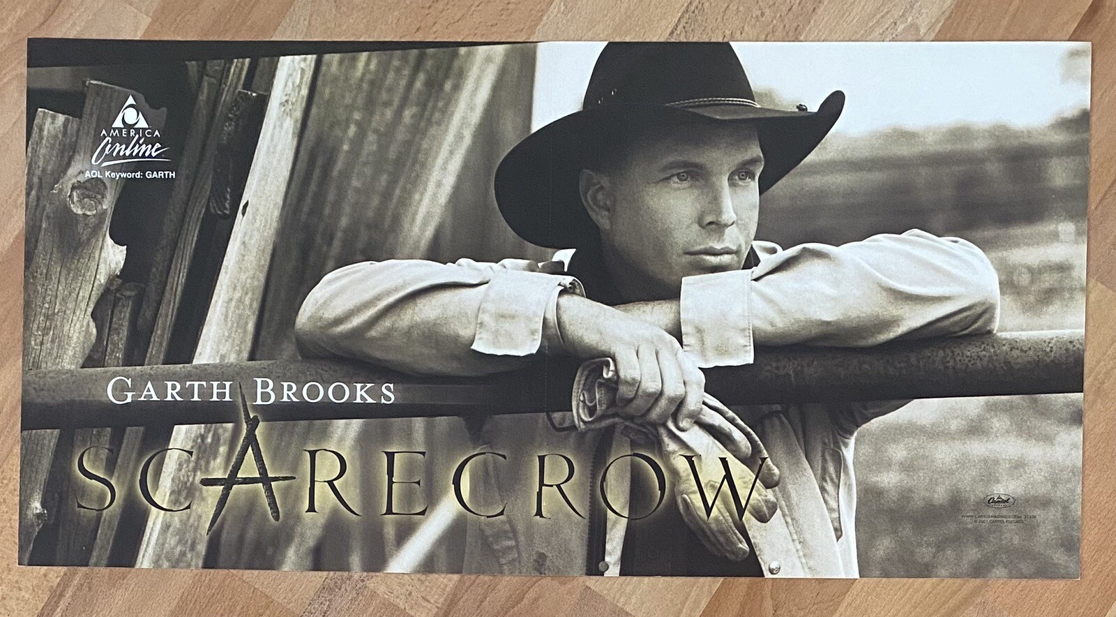 Garth Brooks Scarecrow Promotional Poster (2001) 24 X 12 MINT!