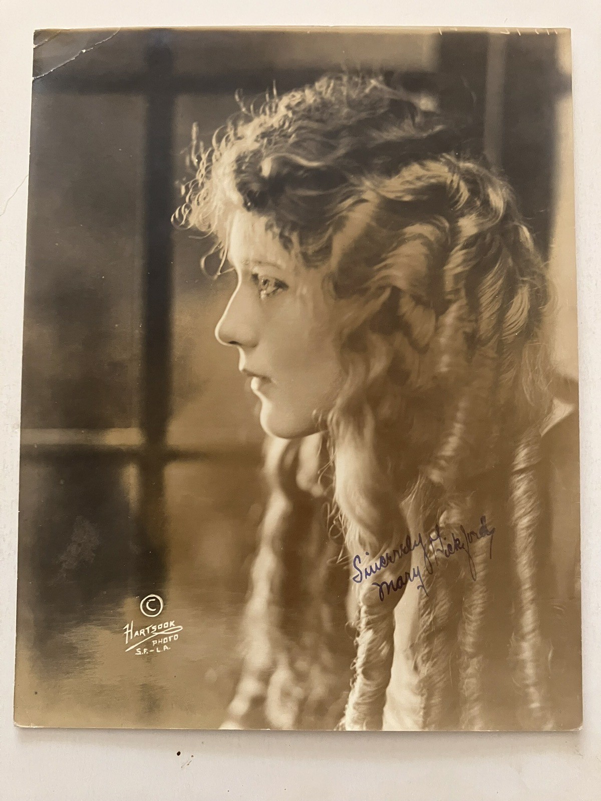 Early 1900’s Mary Pickford Moviestar Original Signature On Hartsock Photo.