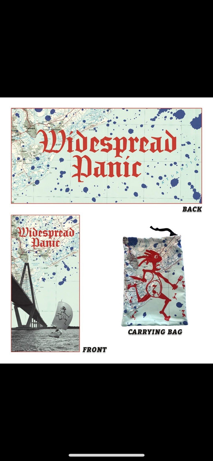 Widespread Panic Charleston beach Towel And Bag Very Rare 2025 Sold Out