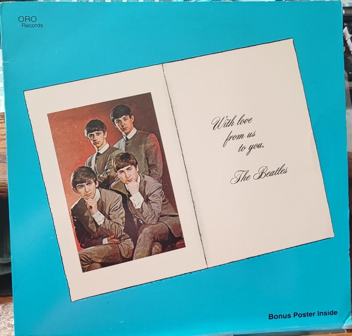 1981 Original Mint Condition “THE BEATLES FROM US TO YOU” LP w/ 3’x2′ Poster