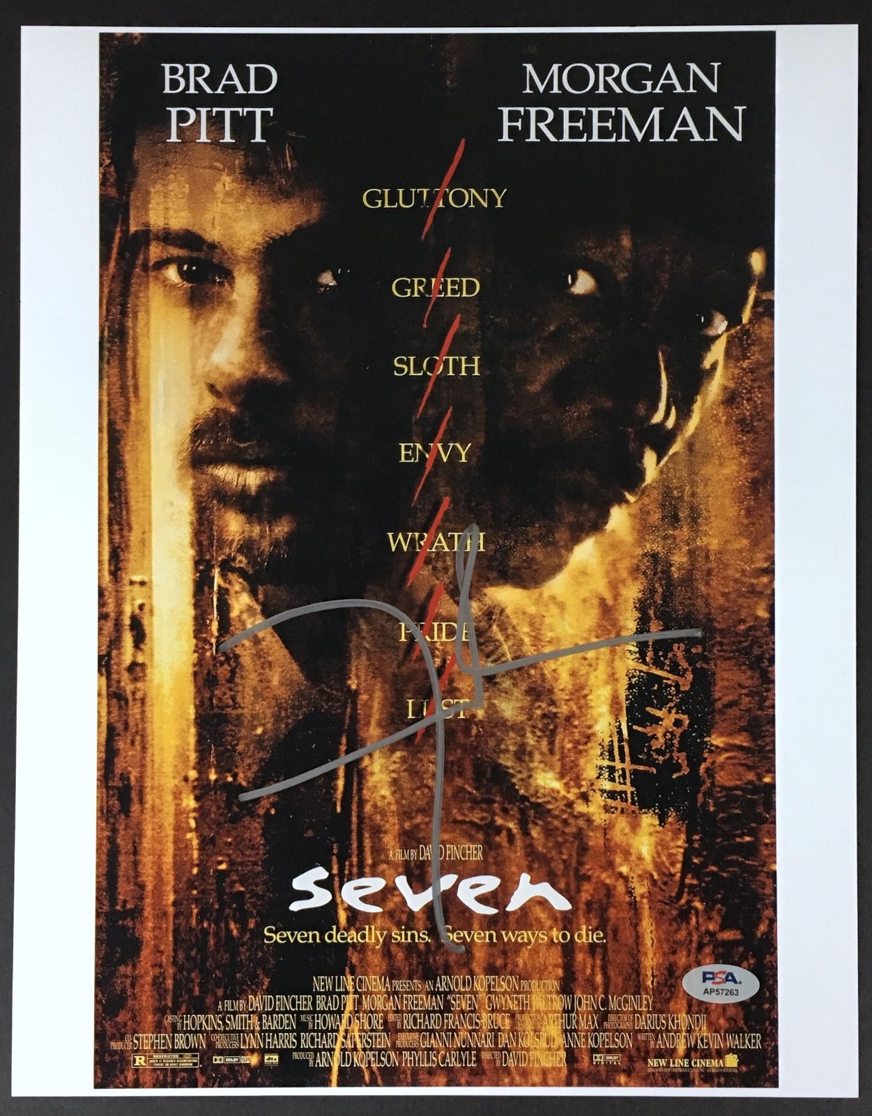 DAVID FINCHER SIGNED 11X14 PHOTO PSA DNA AUTOGRAPH SEVEN SE7EN
