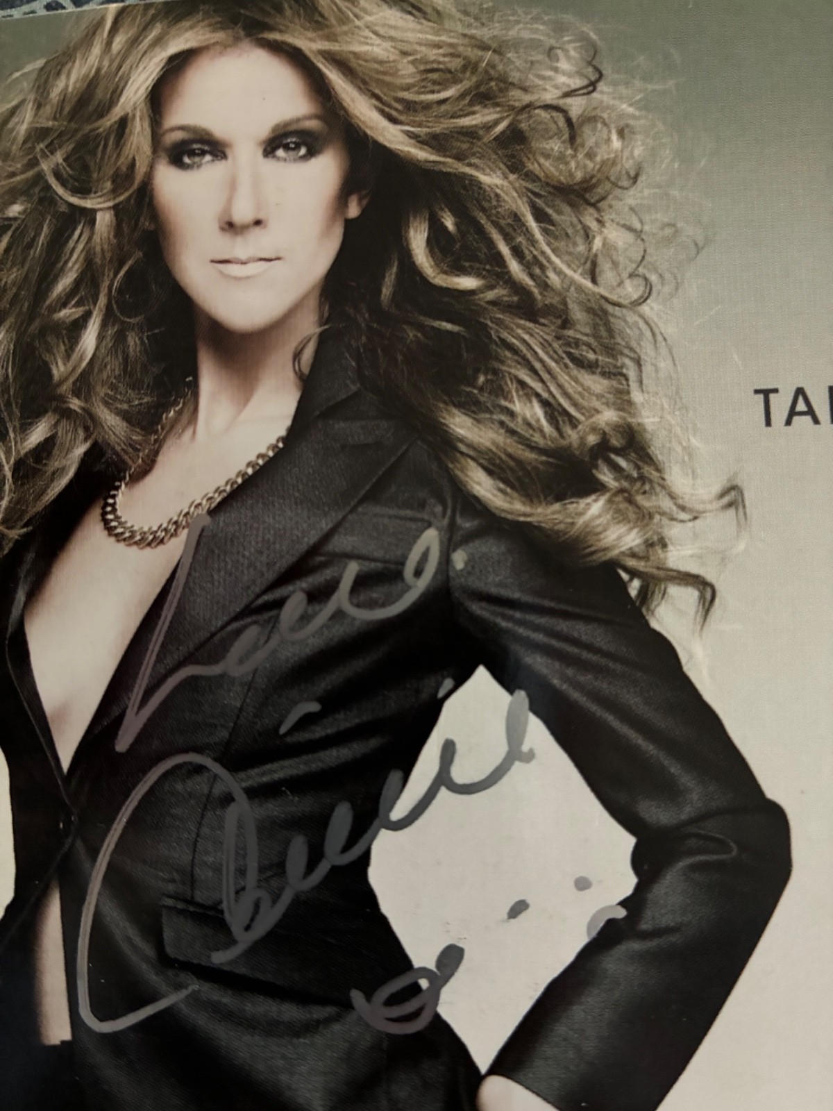 CELINE DION Signed Taking Chances PROMO CD-Authentic Autograph + bonus Celine CD