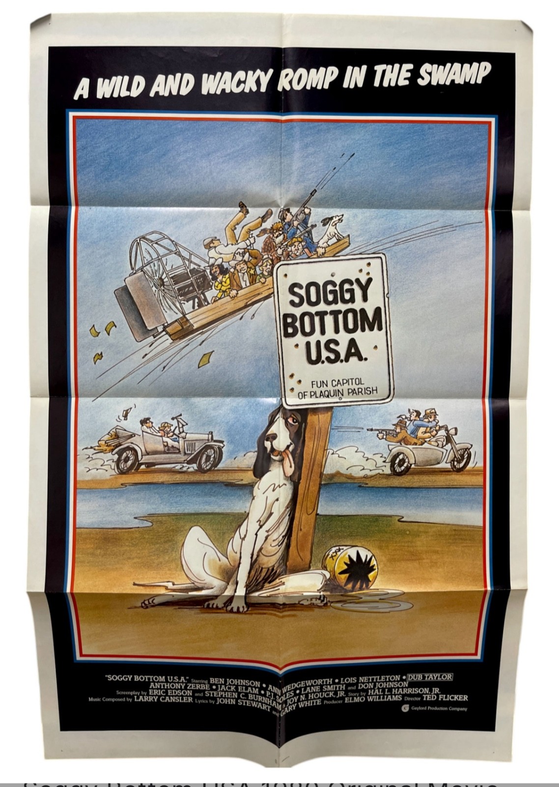 Vintage Soggy Bottom USA One Sheet Movie Promo Poster Litho In USA