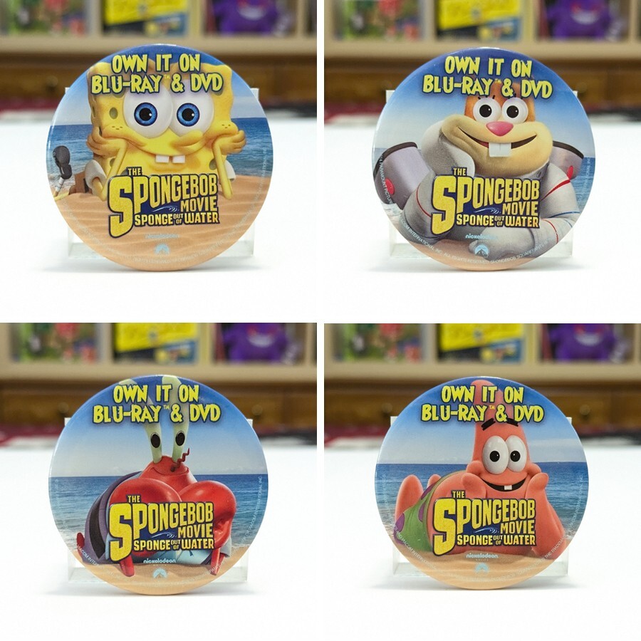 SpongeBob Movie: Sponge Out of Water • x4 Buttons Promotional Pre-Order (2019)