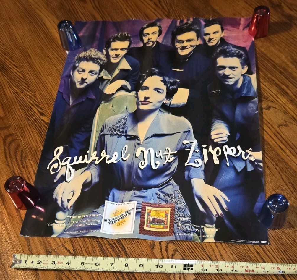 SQUIRREL NUT ZIPPERS Hot/Inevitable CD/Record/cassette Music Store Promo POSTER