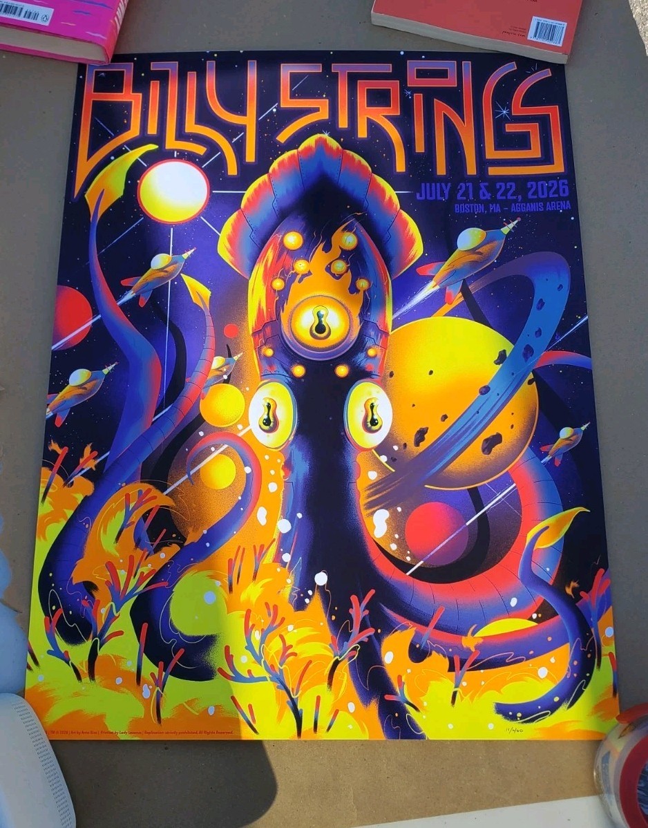 Billy Strings Poster Boston Weekend REG 2026 Agganis Arena SE#X/400