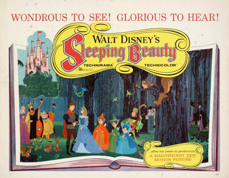 1959 Walt Disneys Sleeping Beauty Movie Poster Print Princess Aurora Phillip🍿