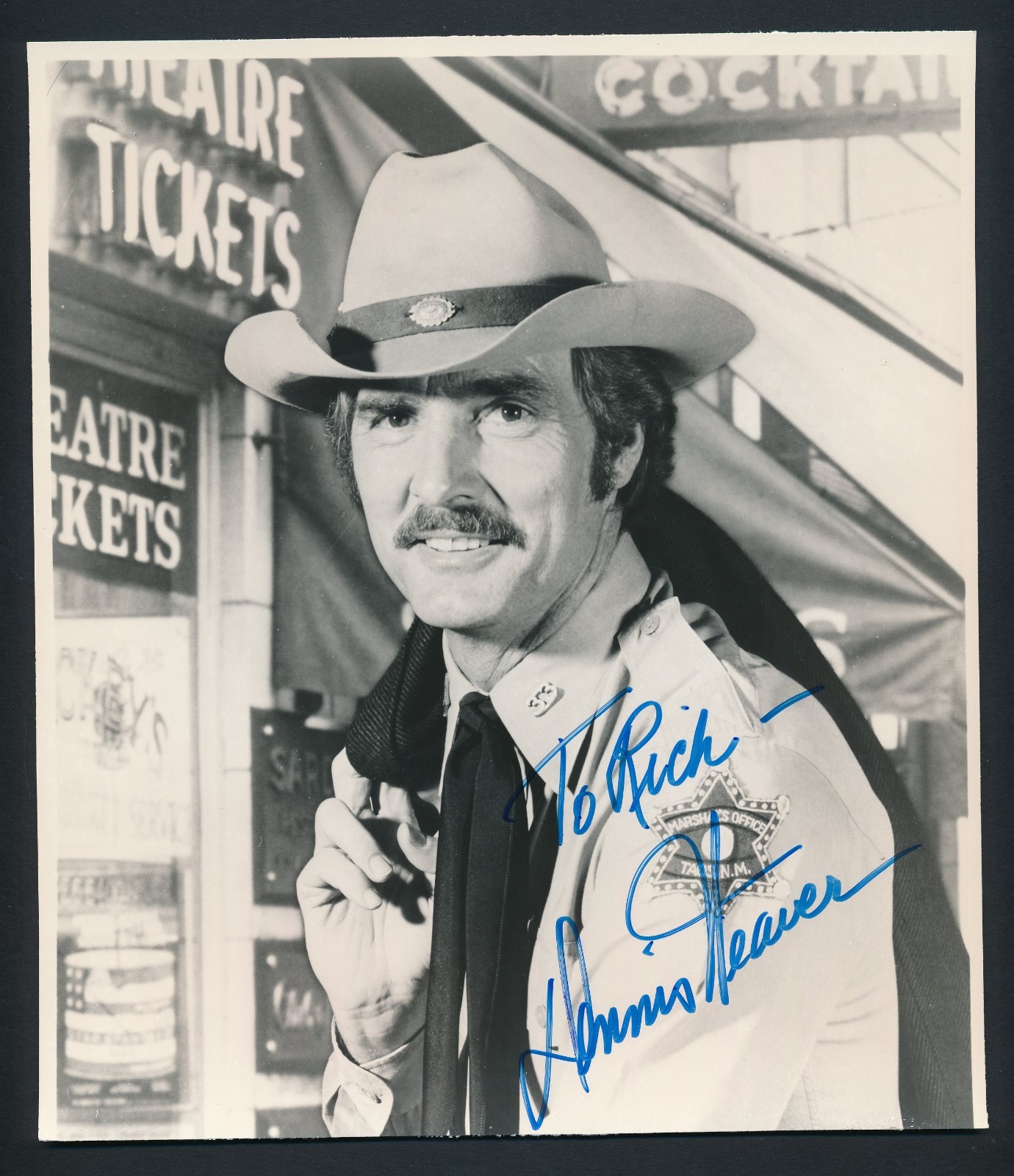 Dennis Weaver – Signed & Insc. – “McCloud” Photo – d. 2006 – Autograph
