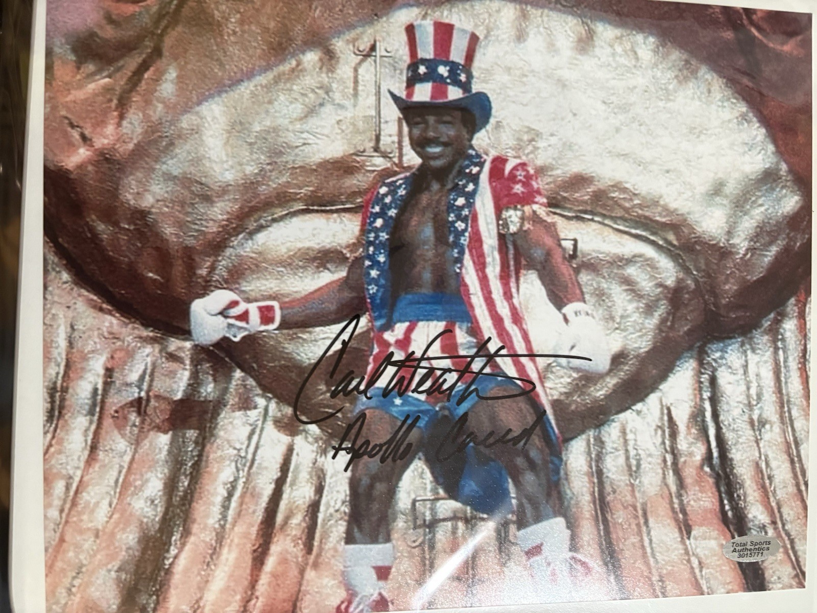 Carl Weathers Autographed “Rocky Apollo Creed” Photo w/coa