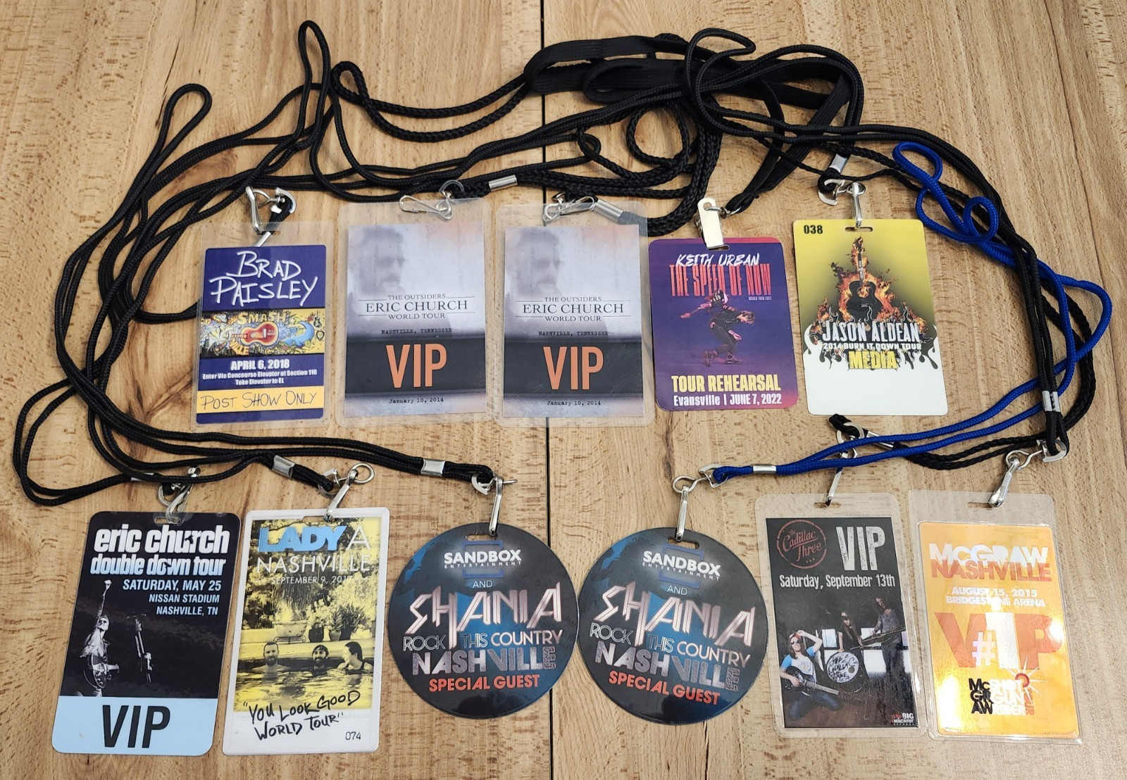 Eric Church Jason Aldean Brad Paisley Tim McGraw Country Music VIP Pass Lot 11