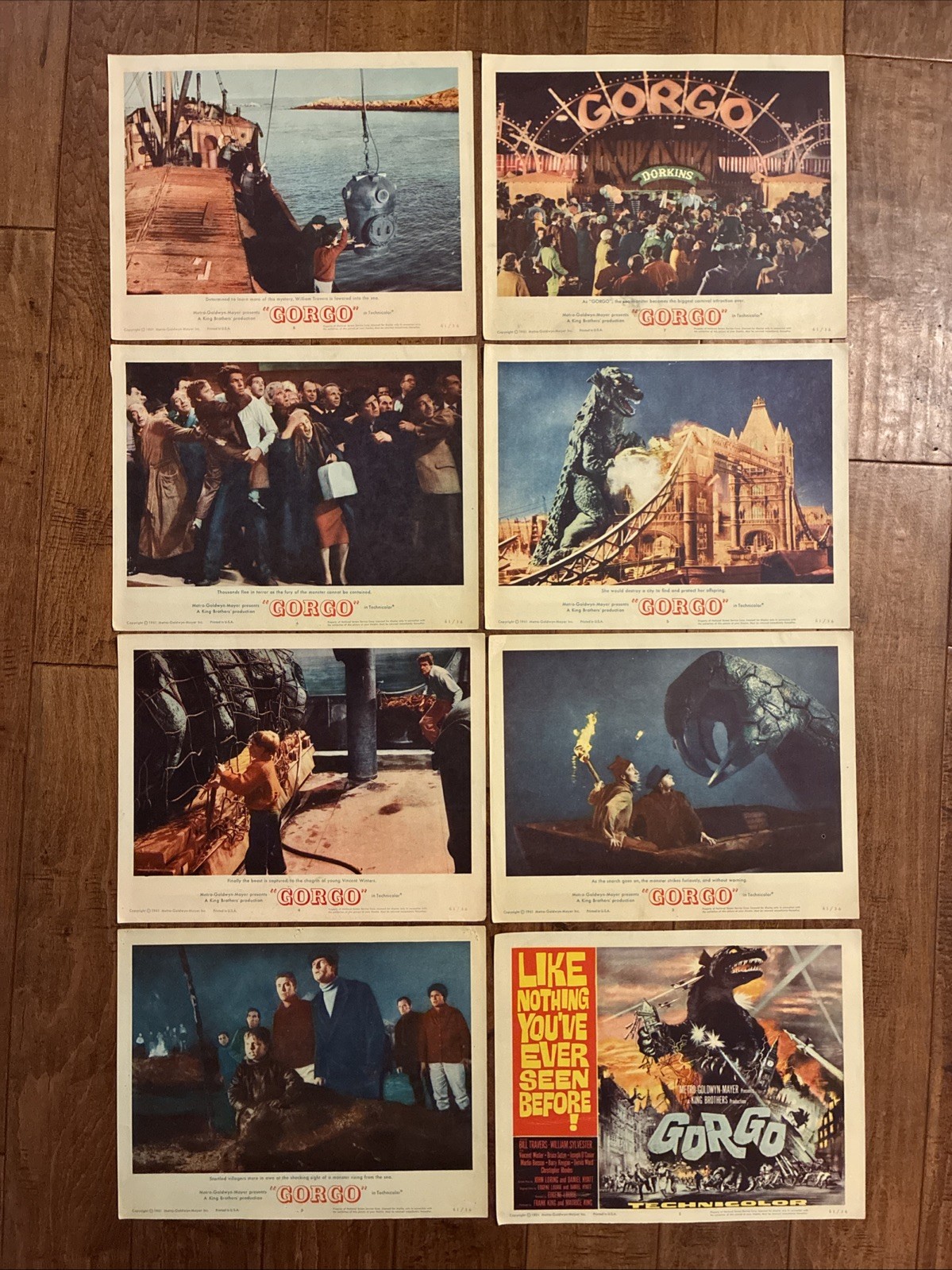 Gorgo – Original 1961 Lobby Card Set – Travers