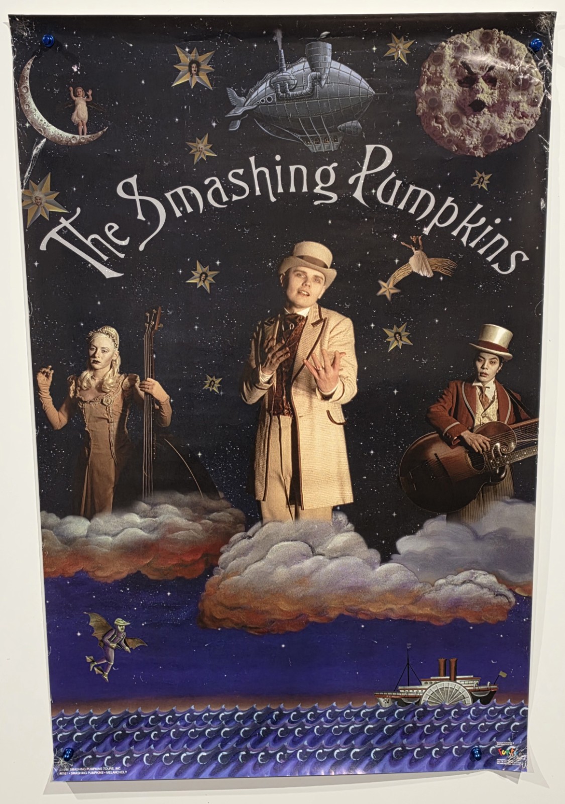 Vtg SMASHING PUMPKINS 1996 Poster Tonight Mellon Collie Infinite Sadness Funky