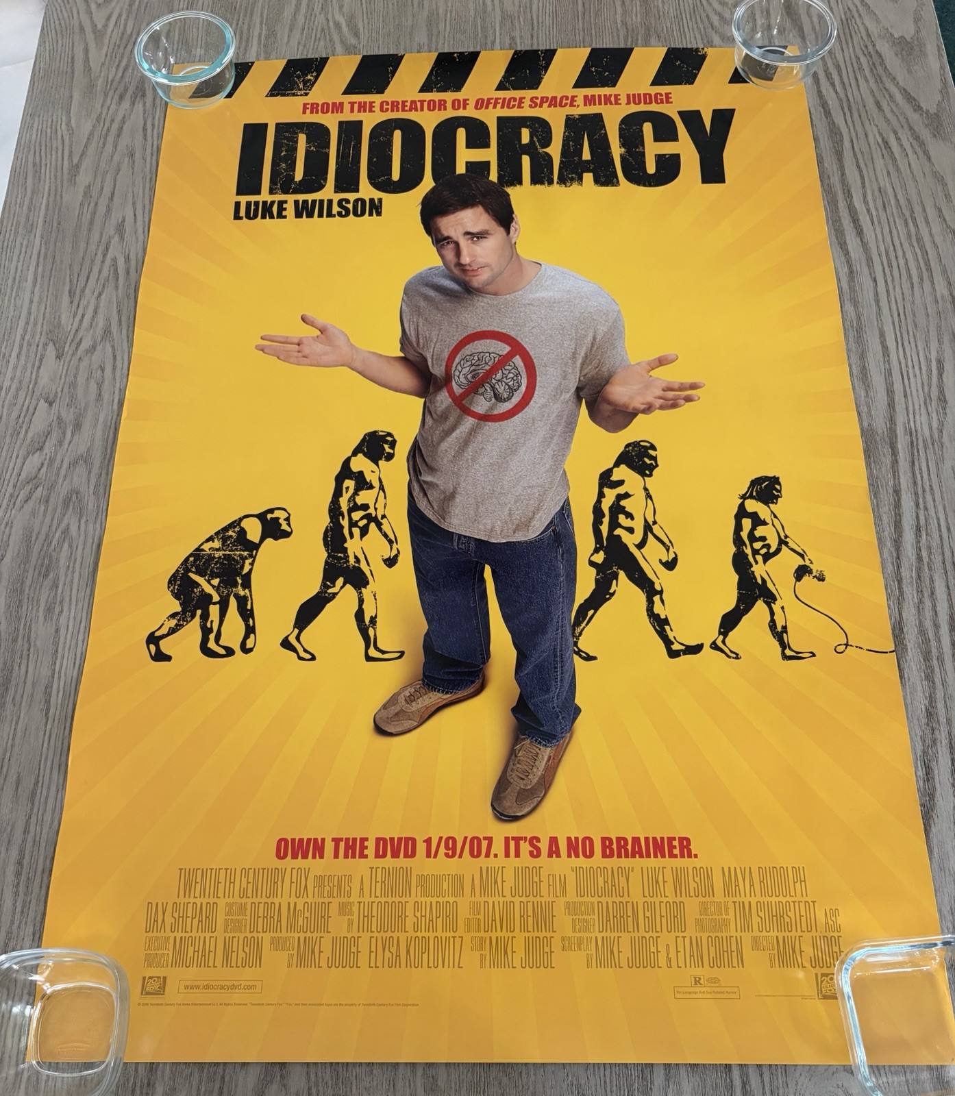 IDIOCRACY (2006) ORIGINAL DVD MOVIE SINGLE SIDED POSTER 26.75″ x 39.75″