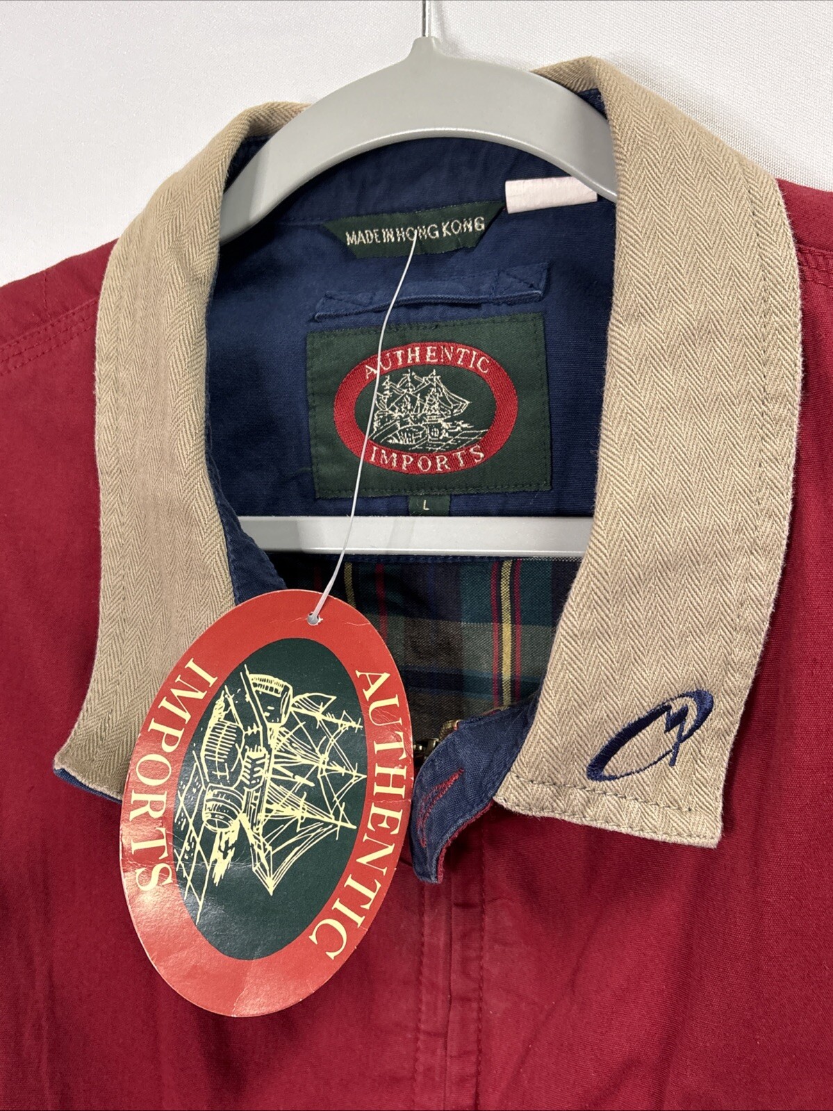 NWT Garth Brooks Signed 90’s Red Field Jacket Size Large “Thanks & God Bless”