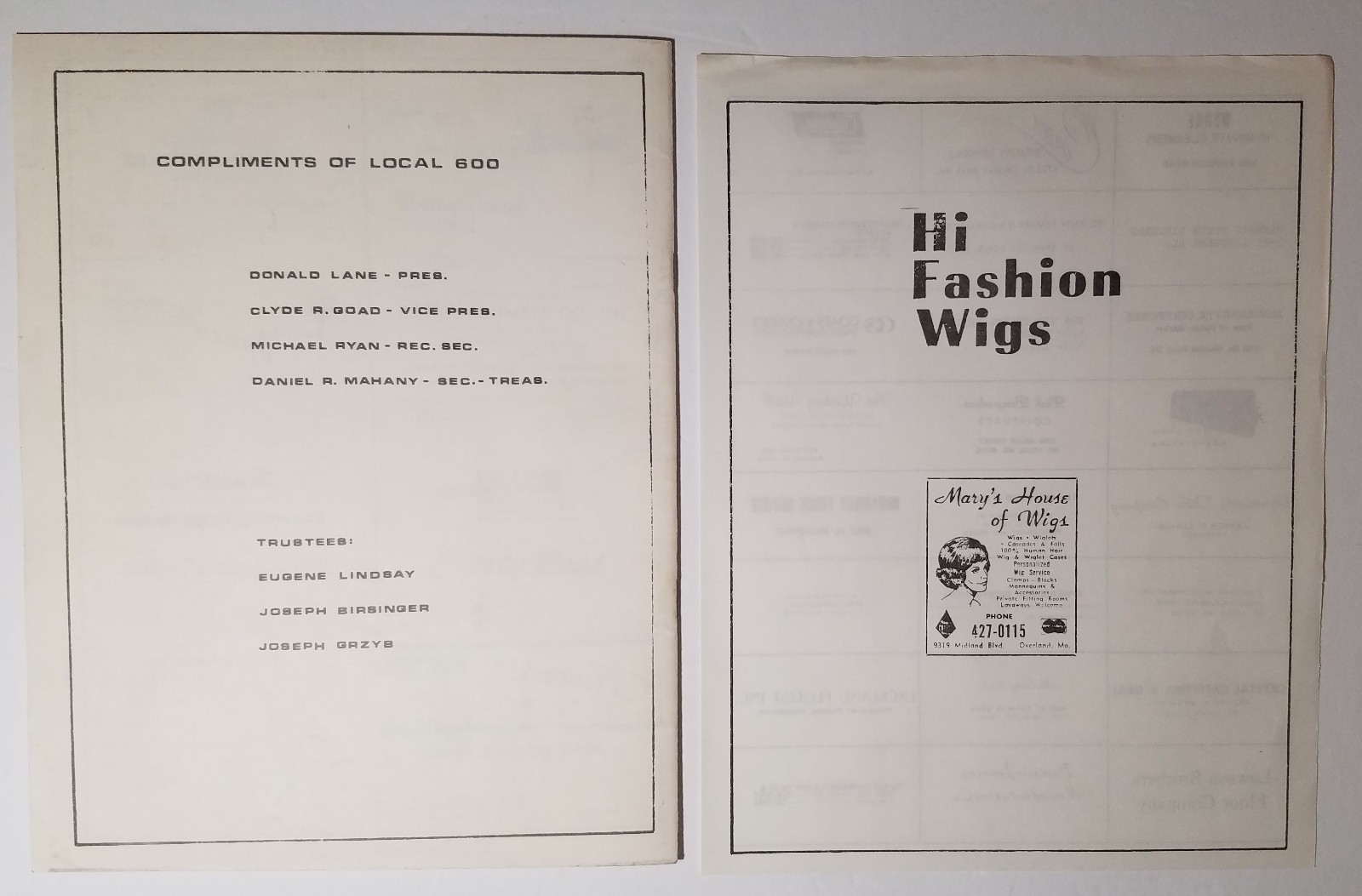 Tex Ritter Signed Program and Tickets, American Legion Post, Ferguson, MO