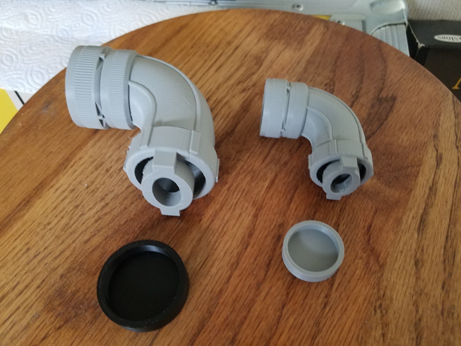 Flux Capacitor Medium and Small (Cannon-Like) Elbows – 3D Printed