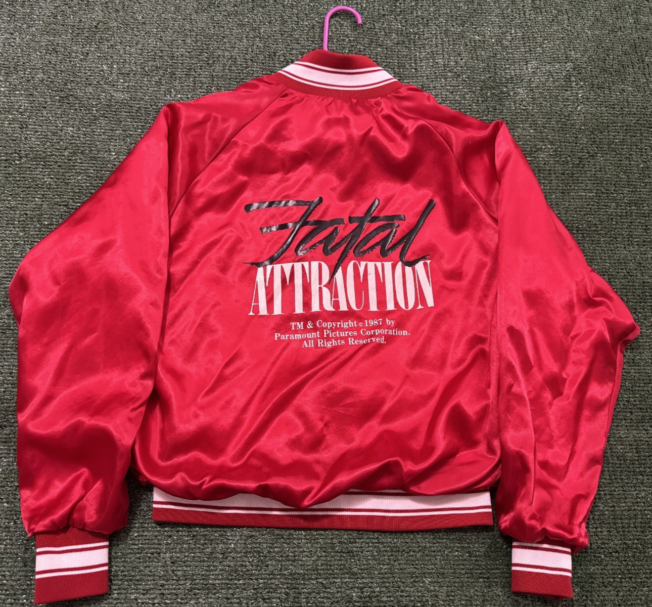 1987 Fatal Attraction Satin Bomber Jacket (Paramount Promo) D.G. Sportswear USA
