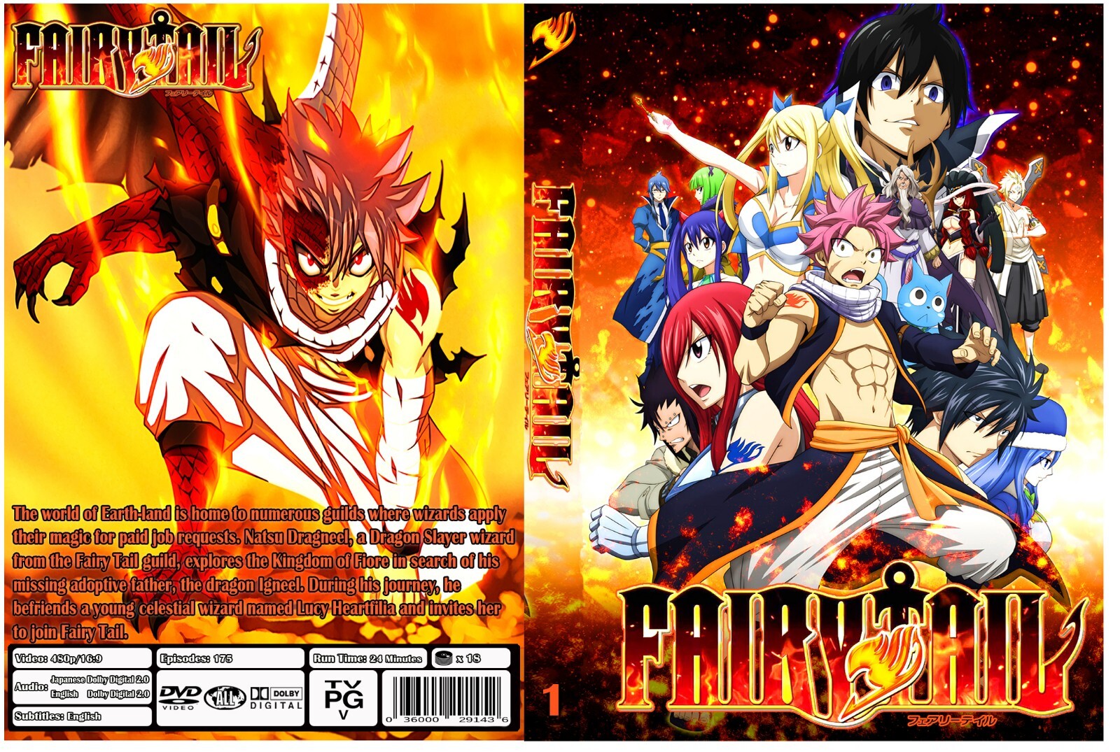 ANIME, FAIRY TAIL”, 1ST,2ND 1-328 EPISODES, 33 DVD, ENG/AUDIO, 6 BOX, 2020