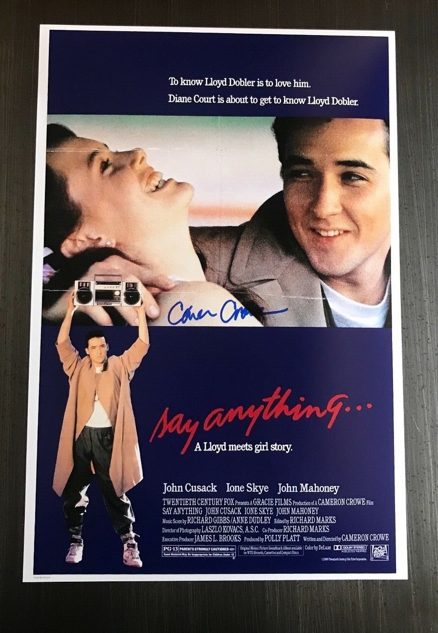 * CAMERON CROWE * signed autographed 12×18 photo poster * SAY ANYTHING * 1